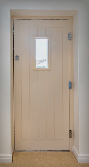 Internal view of a Composite Door with a cream finish